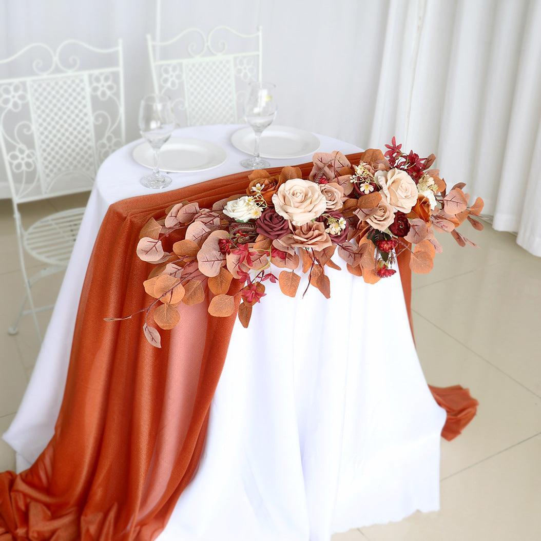 Autumn Rose Table Flower Wedding Decoration Simulation Flower Banquet Flower Art - Uflower