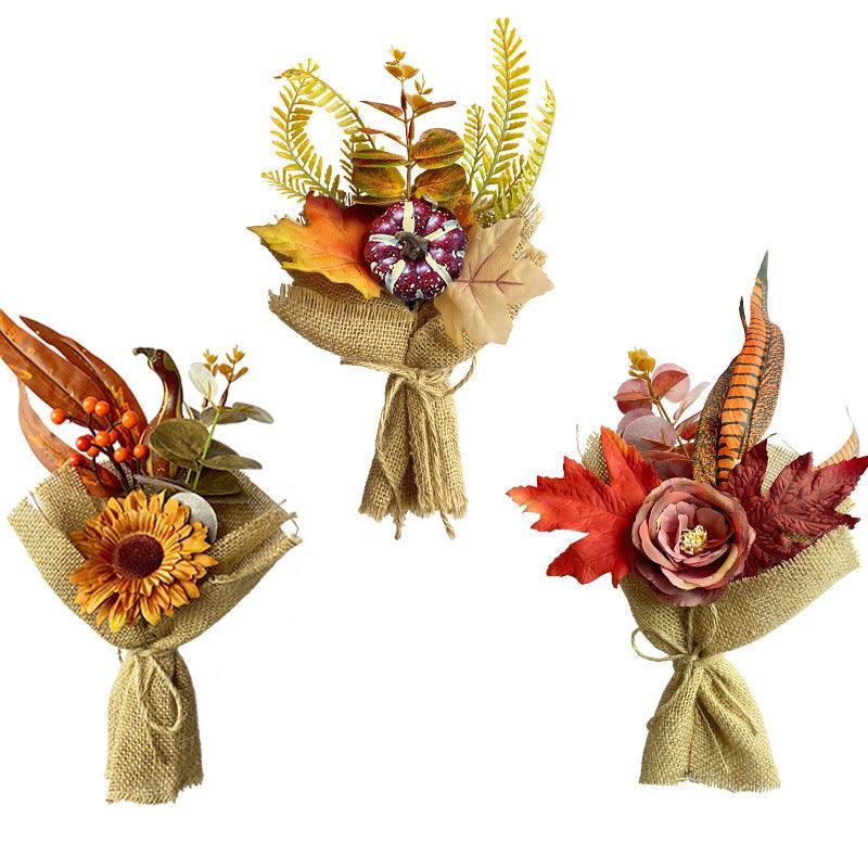 Artificial Maple Leaf Handle Bundle Interior Decoration - Uflower