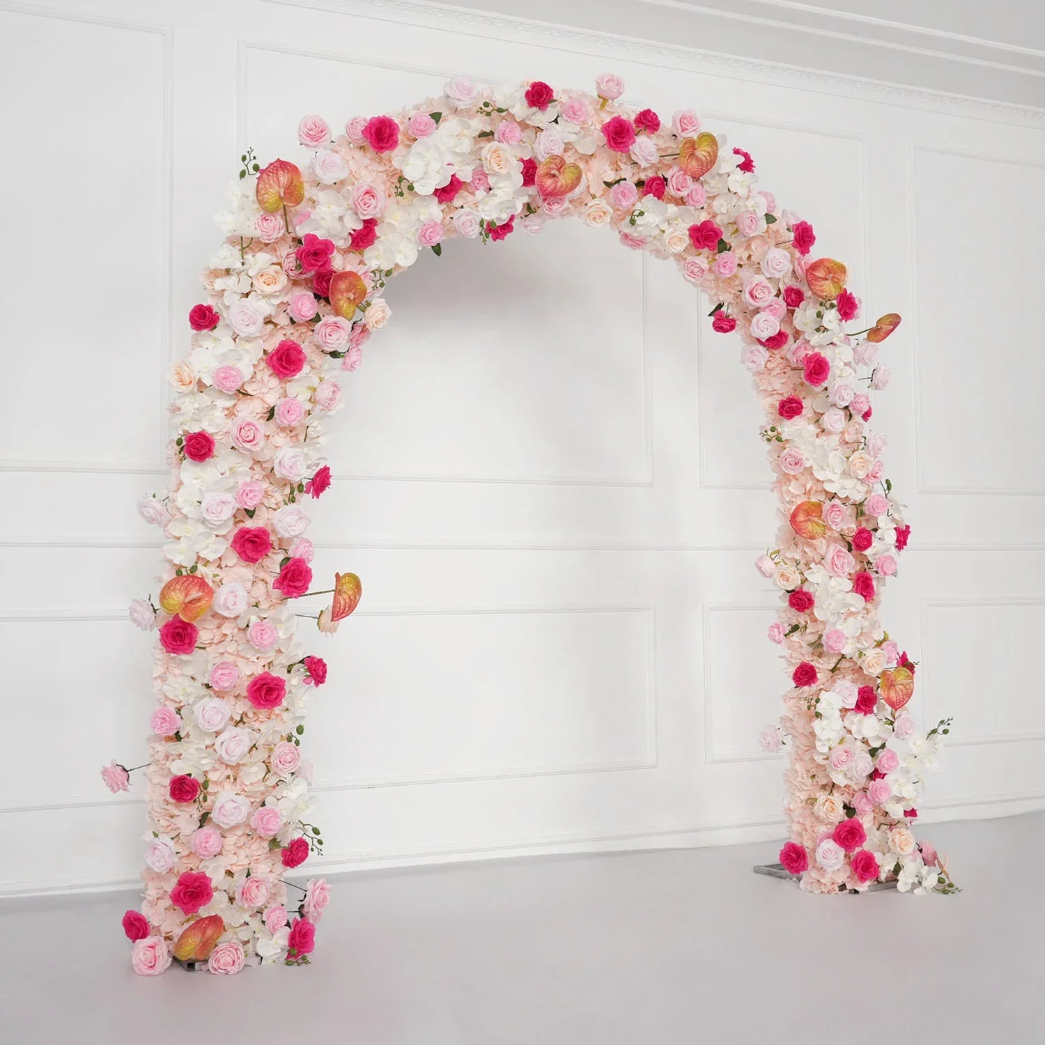 Uflower Pink Rose Floral Door Arch Wedding Party Backdrop Decoration SET80206 - Uflower