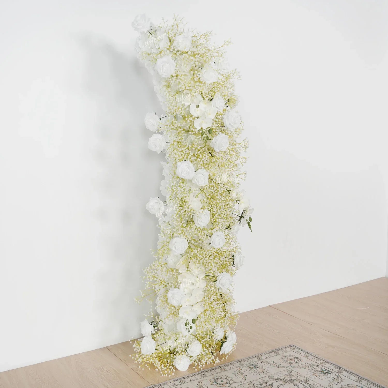 White Flower Row Decor Wedding Backdrop Horn Arch SET80087 - Uflower
