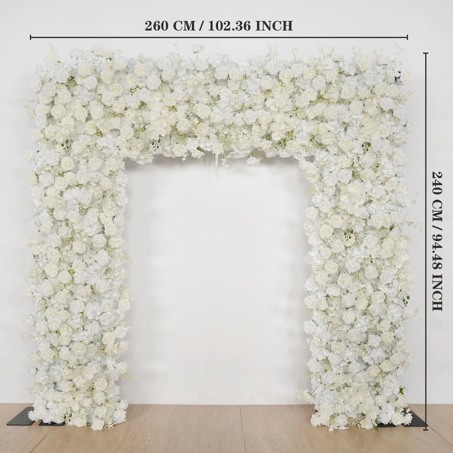 Uflower White Rose Wedding Background Flower Arrangement Arch Decoration SET80112 - Uflower