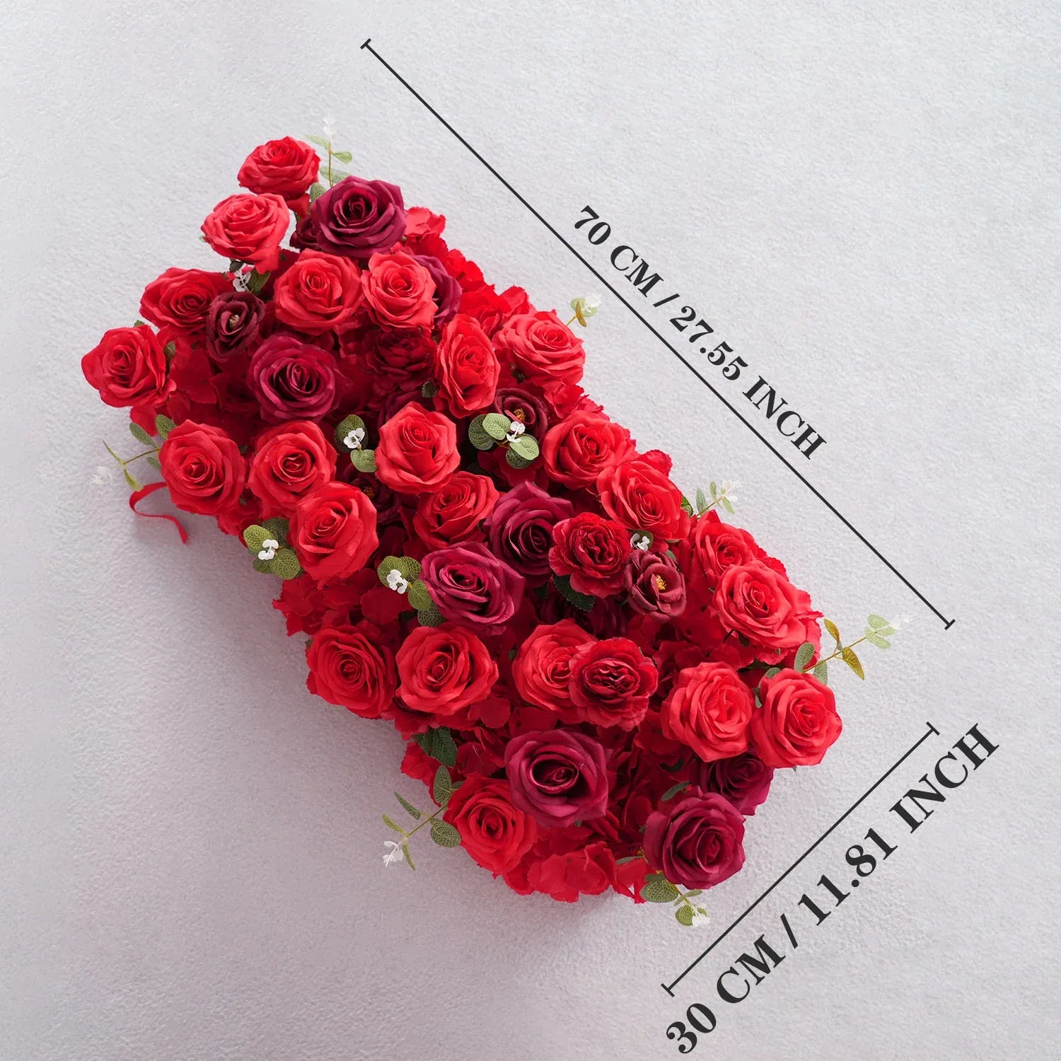 Uflower 2.2m*2.2m Red Rose Wedding Arch Heart Arch Decor SET80056 - Uflower