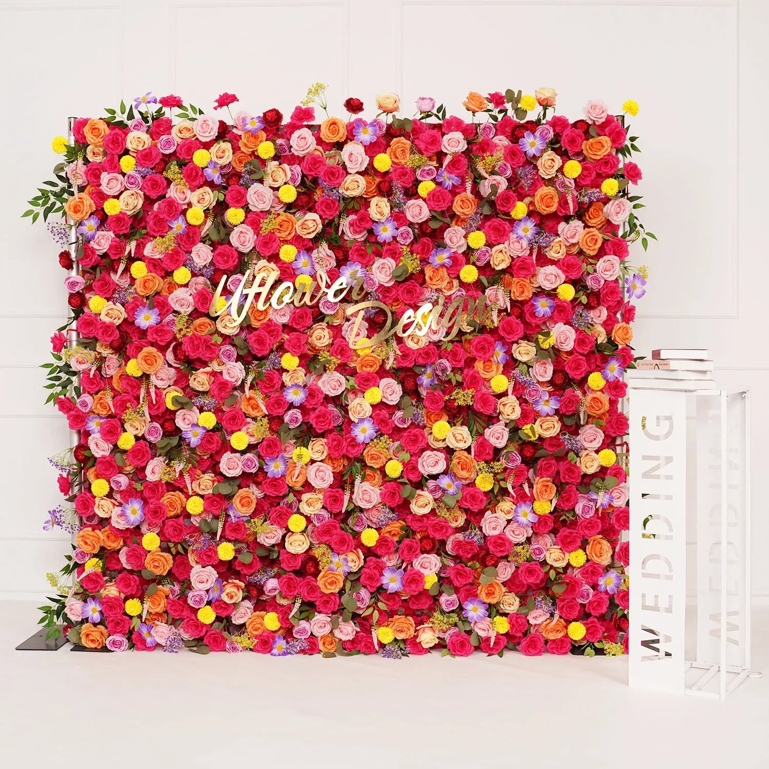 Uflower Artificial Colorful Wedding Flower Wall Decor SET80025 - Uflower