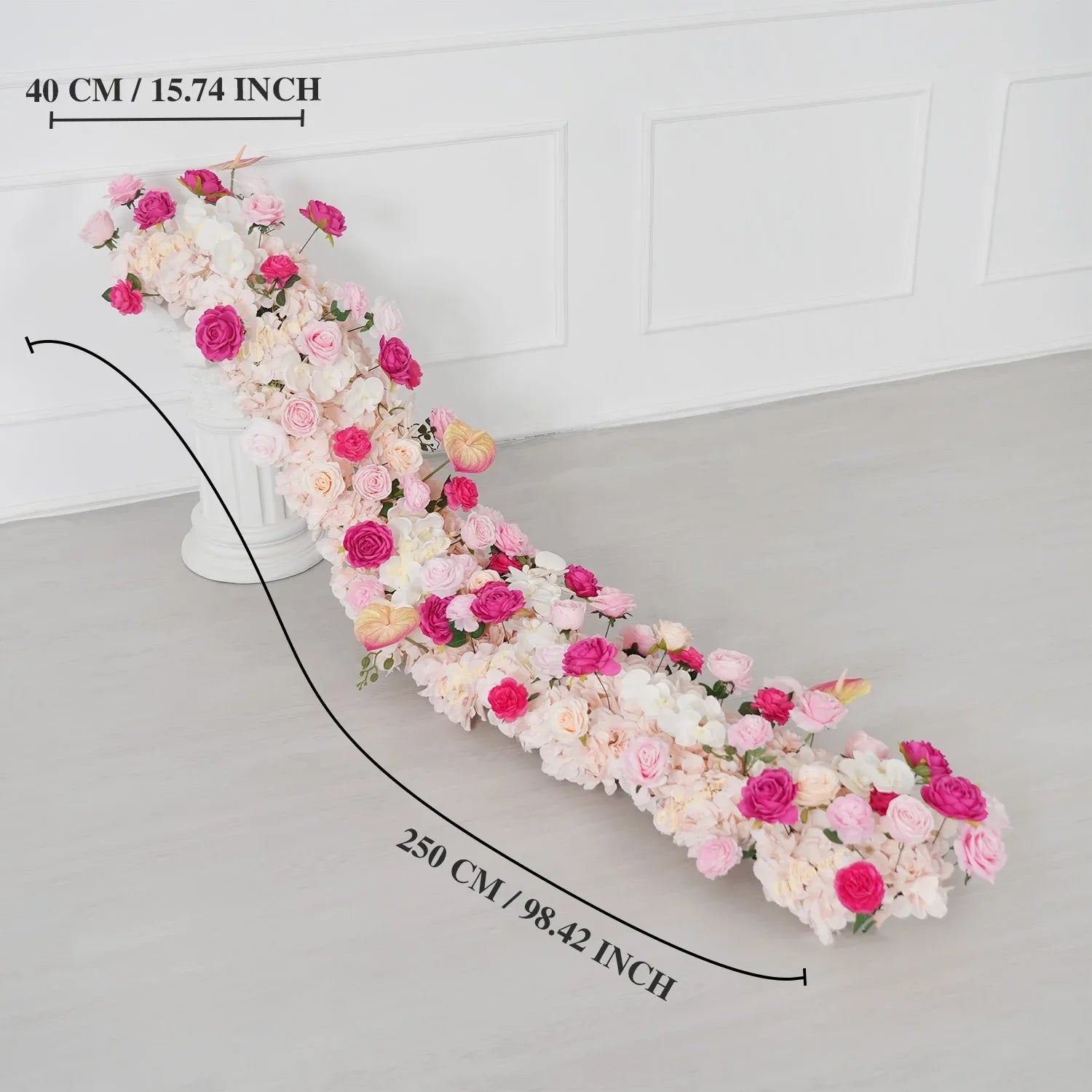 Uflower Pink Rose Floral Door Arch Wedding Party Backdrop Decoration SET80206 - Uflower