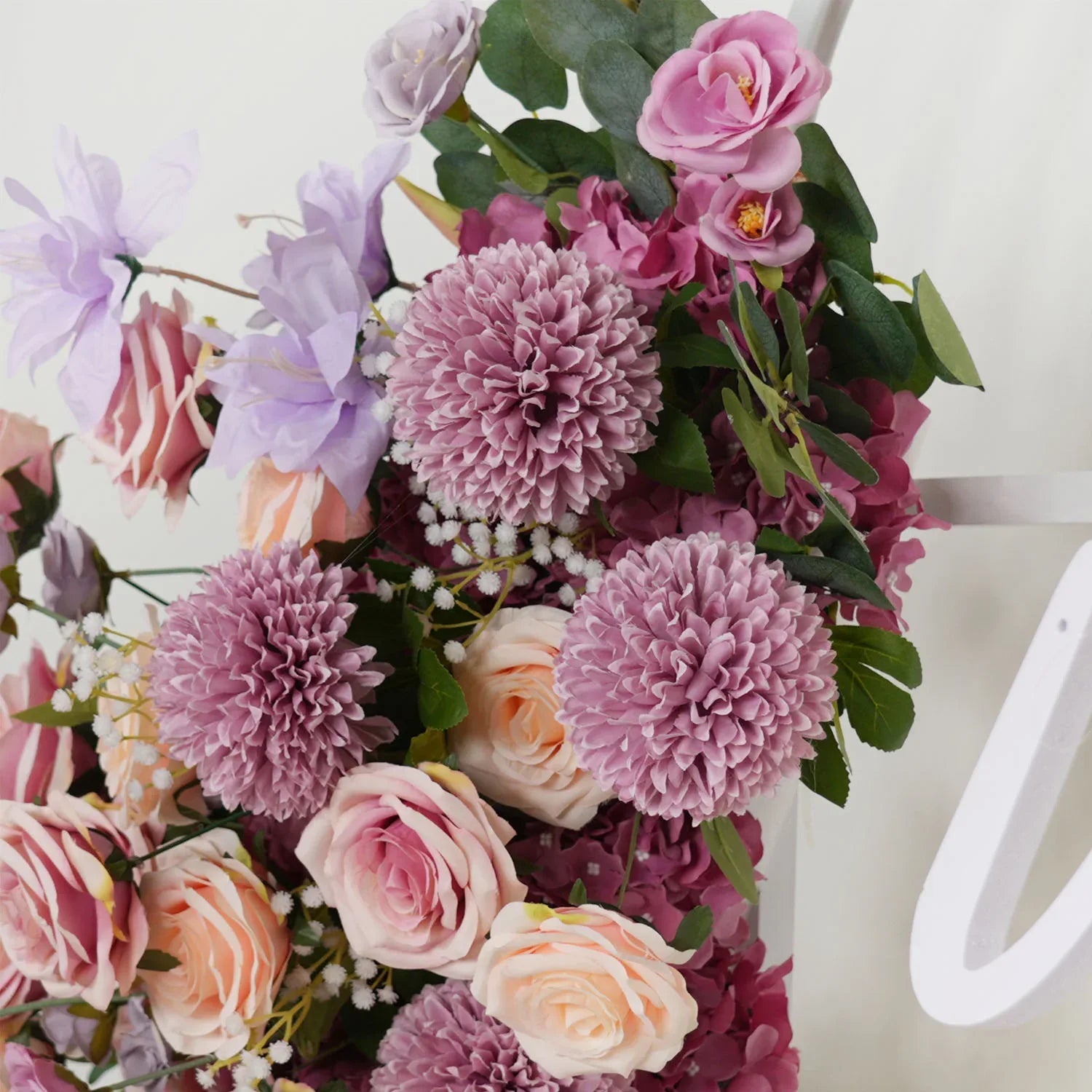 Uflower Artificial Purple Wedding KT Backdrop Flower Row Decor SET80063 - Uflower