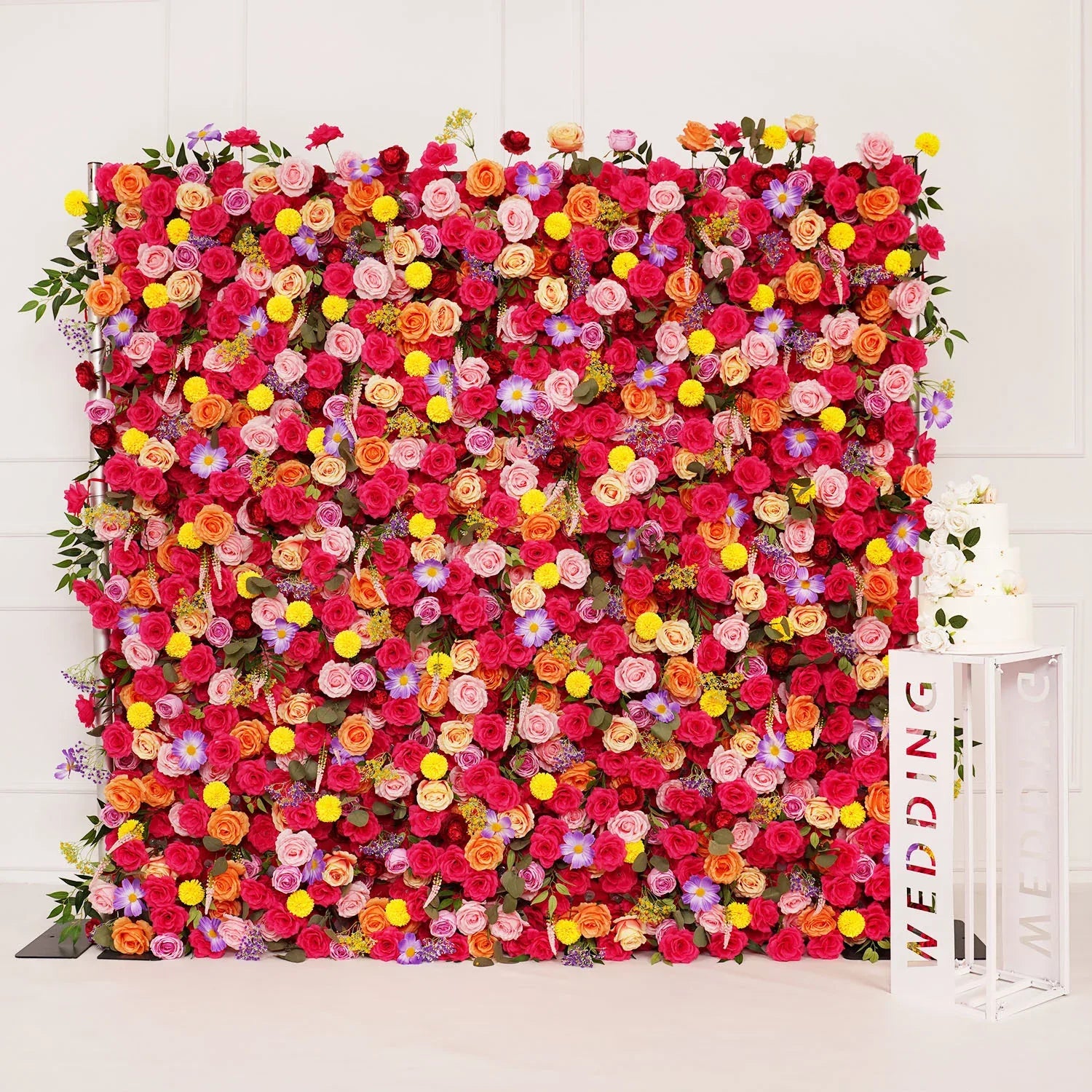Uflower Artificial Colorful Wedding Flower Wall Decor SET80025 - Uflower