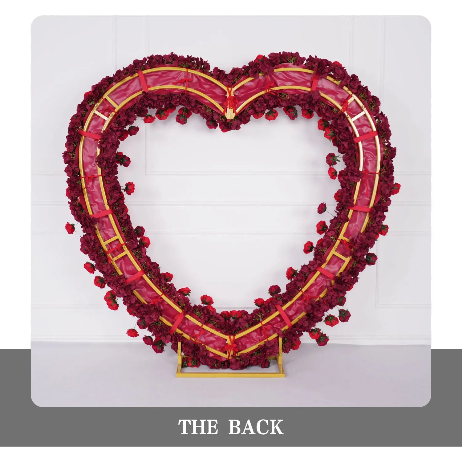 Uflower 2m*2m Red Rose Arch Flower Wedding Decor SET80012