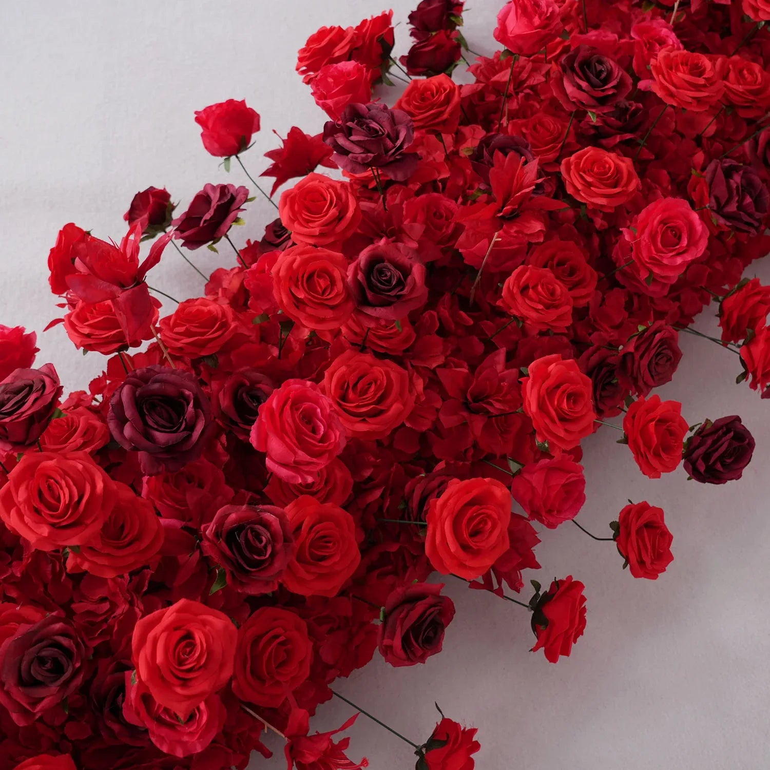 Uflower Artificial Flower Arch 5D Red Burgundy Roses Wedding Decor SET80044 - Uflower