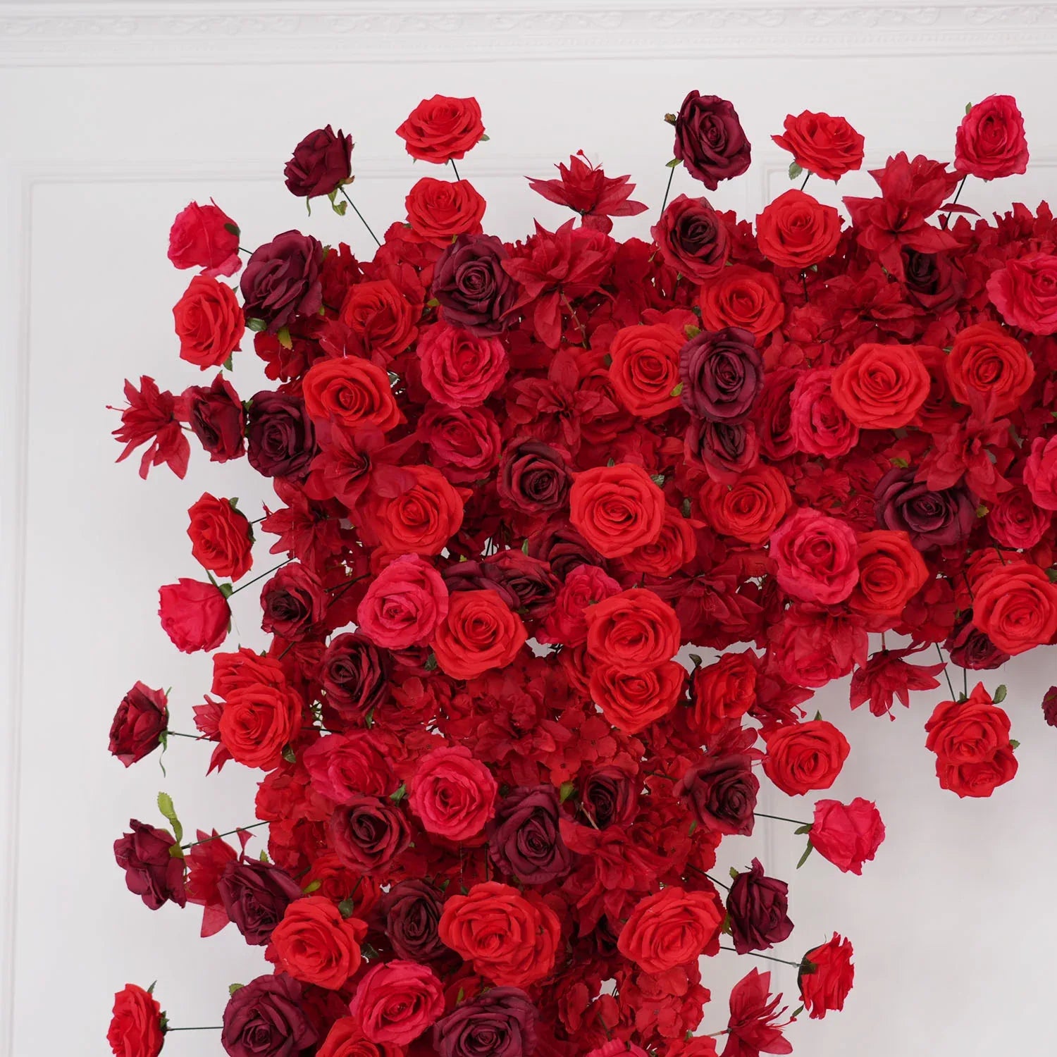 Uflower Artificial Flower Arch 5D Red Burgundy Roses Wedding Decor SET80044 - Uflower