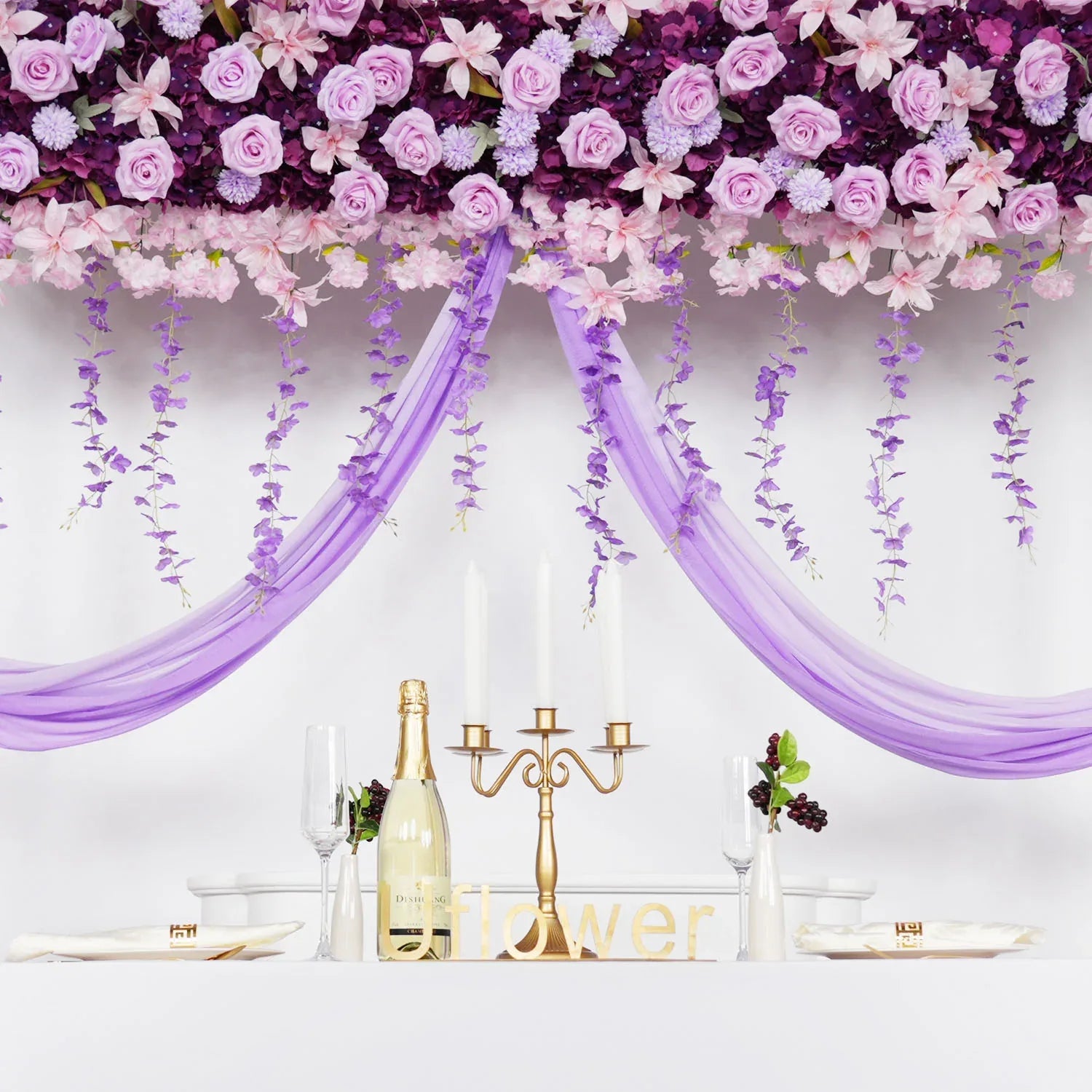 Uflower Wedding Flower Backdrop Wall Flower Row Decor MC80002 - Uflower