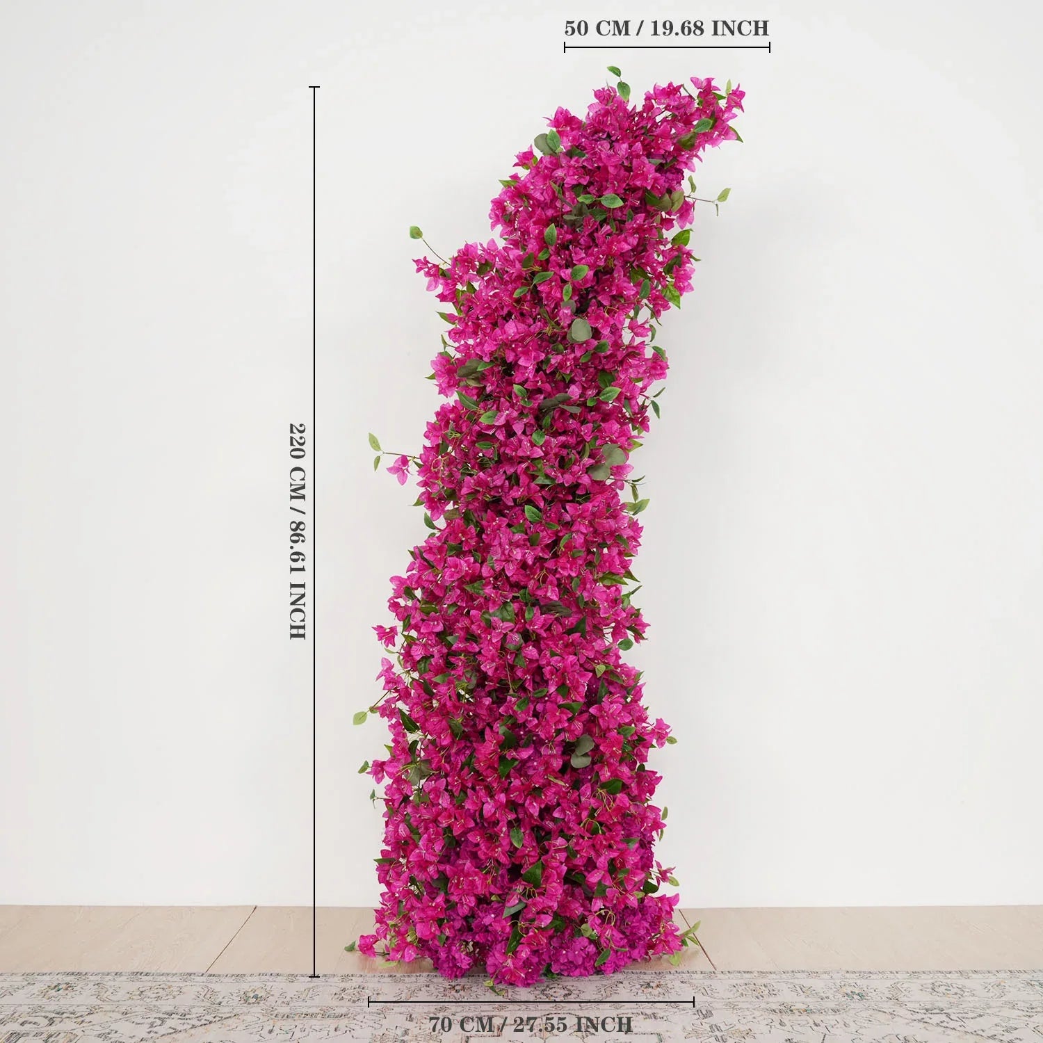Uflower Rose Red Wedding Horn Arch Background Decoration SET80049 - Uflower