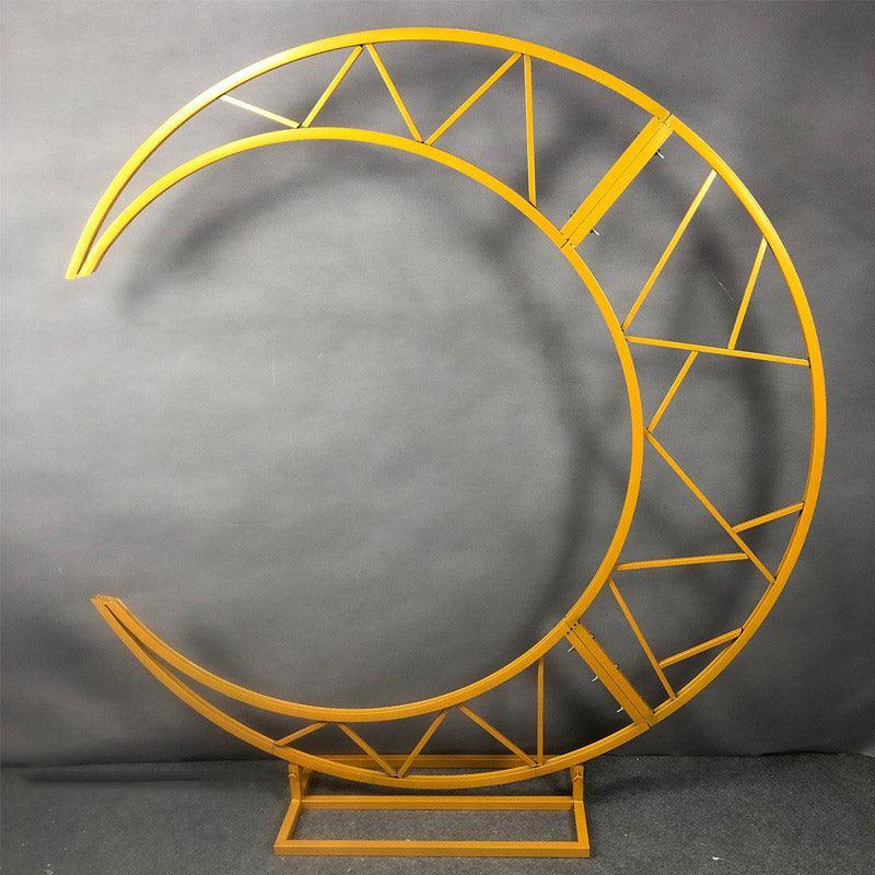180CM Electroplated Moon Shaped Arch Wedding Flower Stand - Uflower