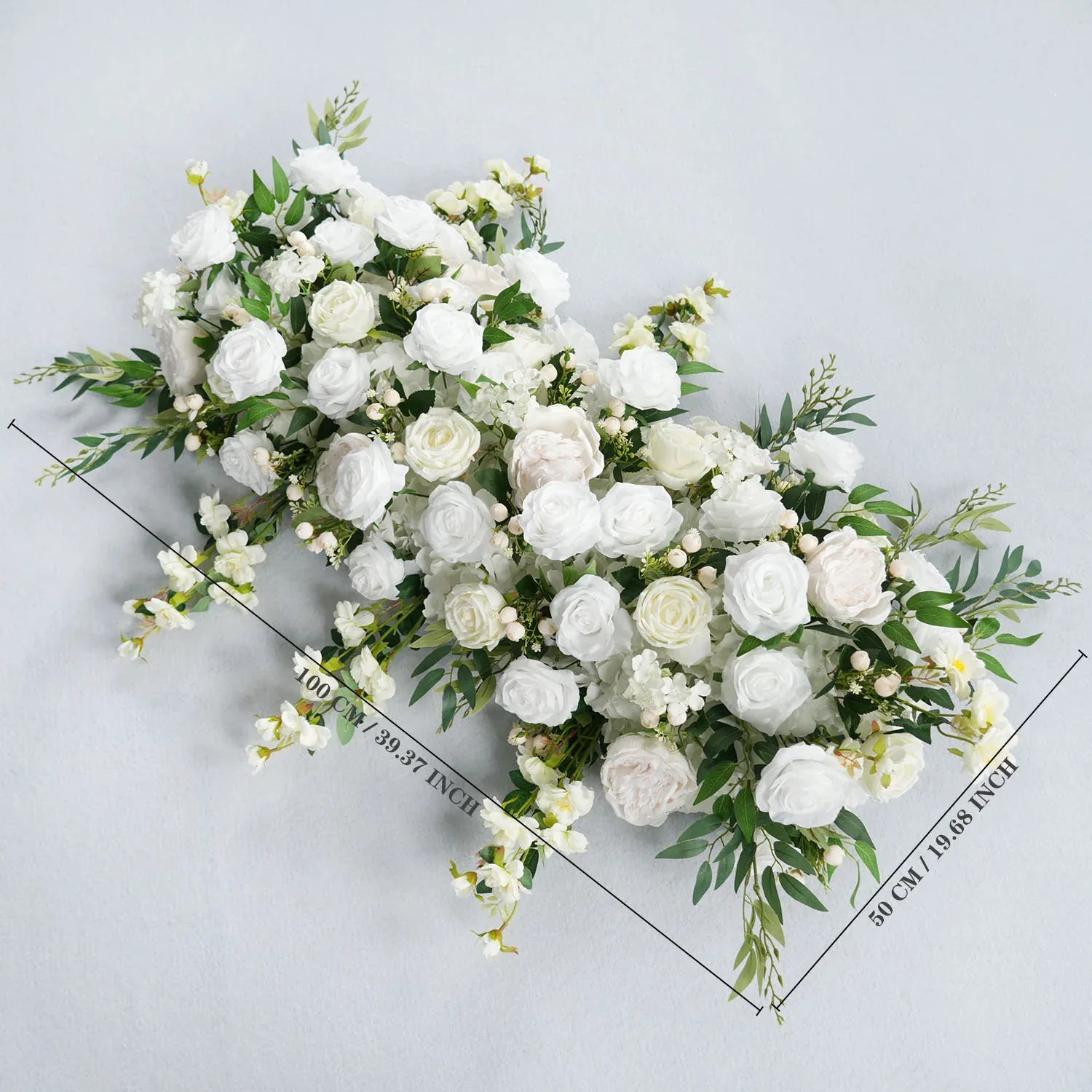 Uflower White Rose With Green Wedding Round Arch Decor SET80058 - Uflower